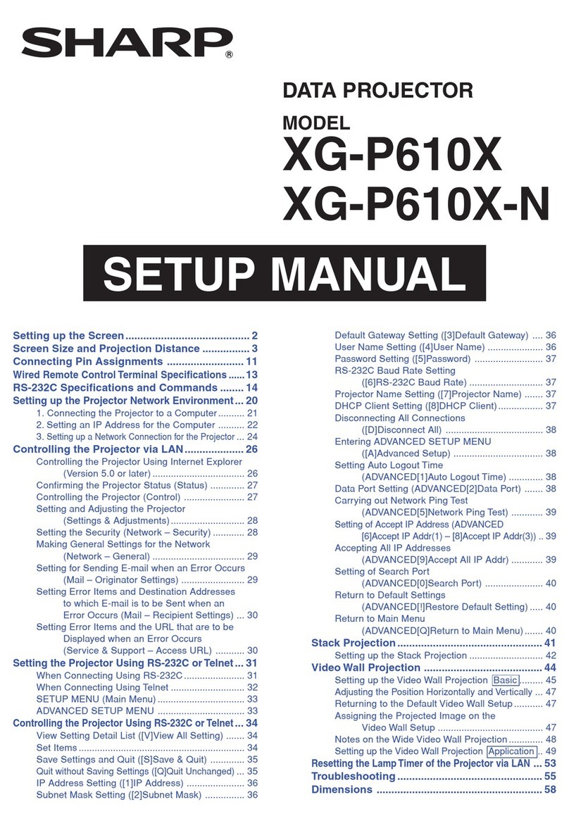 Sharp XG-P610X - XGA DLP Projector User guide