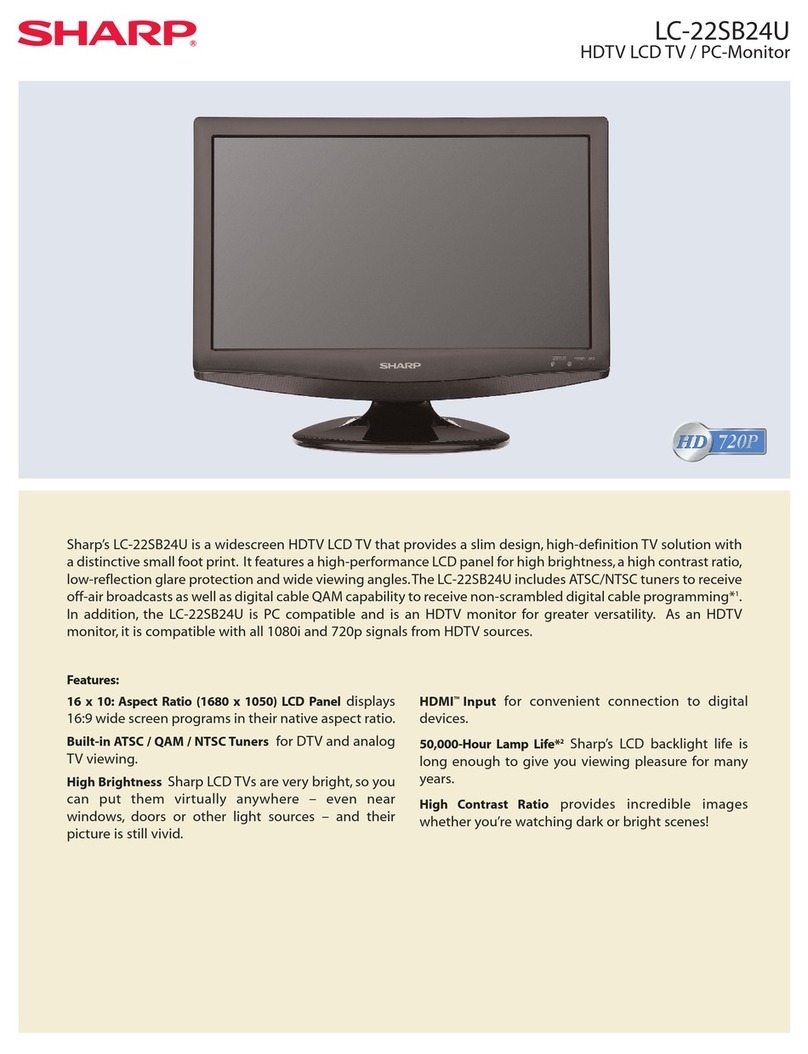 Sharp AQUOS LC-22SB24U User manual