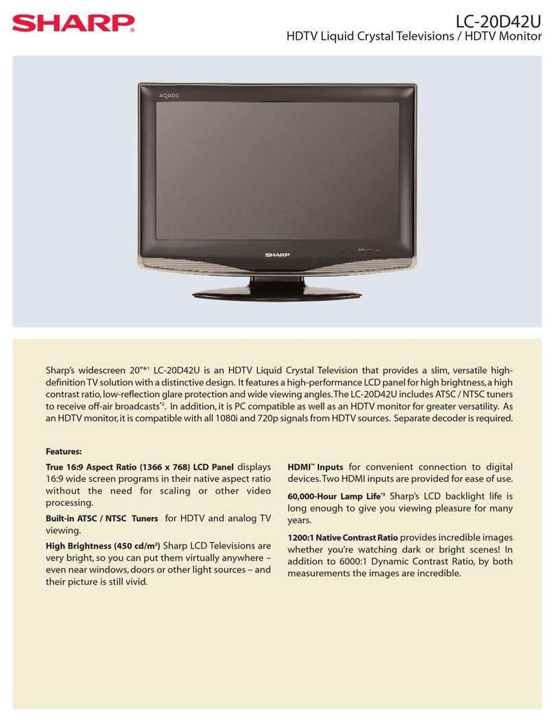 Sharp AQUOS LC-20D42U User manual