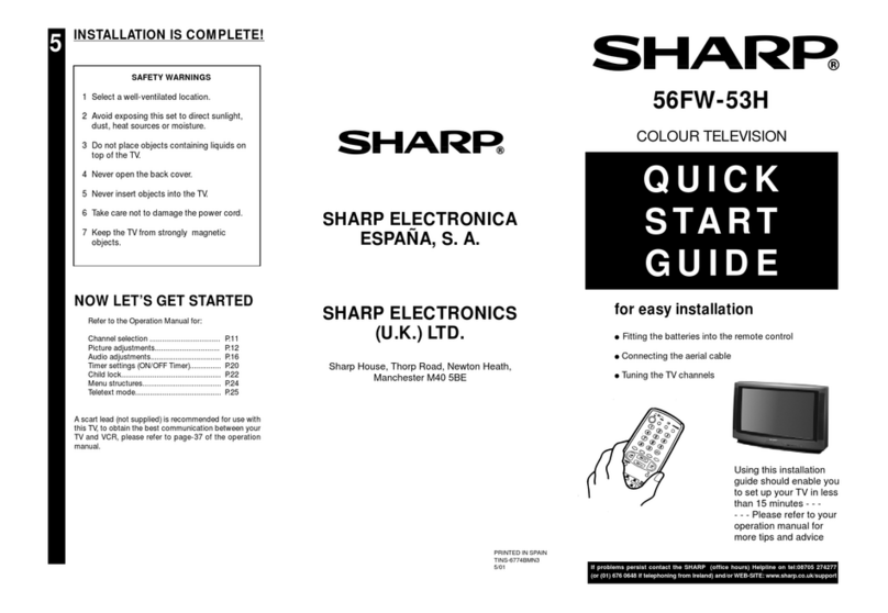 Sharp 56FW-53H User manual Sharp 56FW-53H User manual