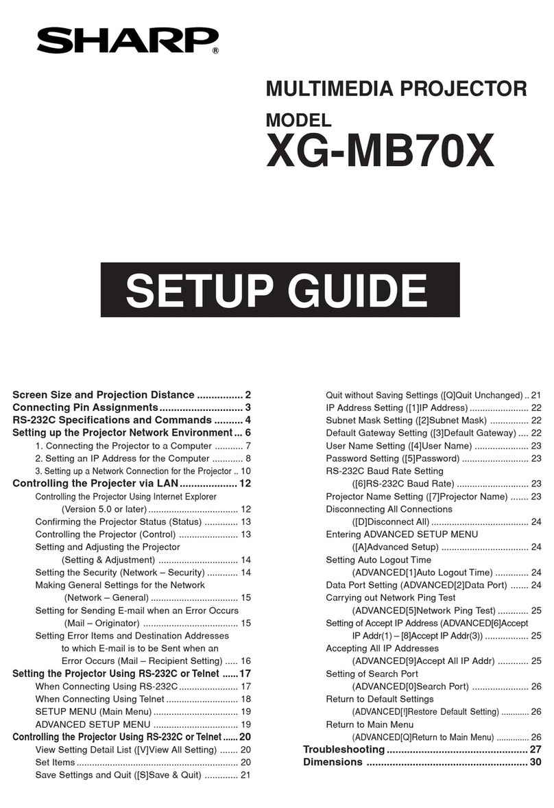 Sharp XG-MB70X User manual