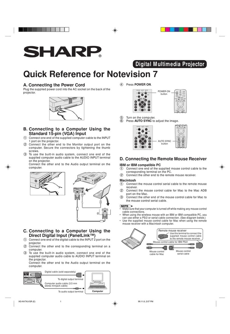 Sharp Notevision XG-NV7XU User manual