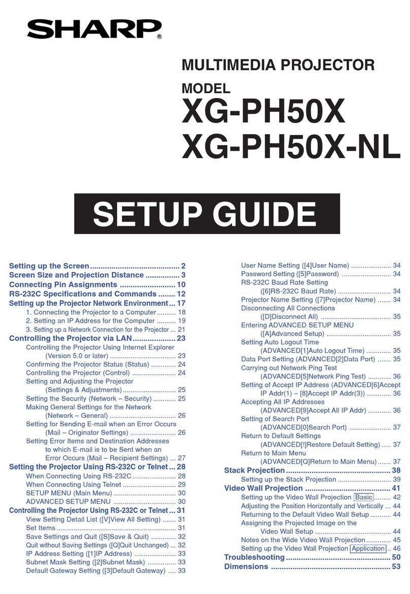 Sharp Notevision XG-PH50X-NL User manual