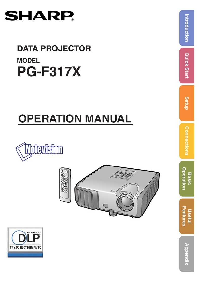 Sharp PG-F317X - Notevision XGA DLP Projector User manual