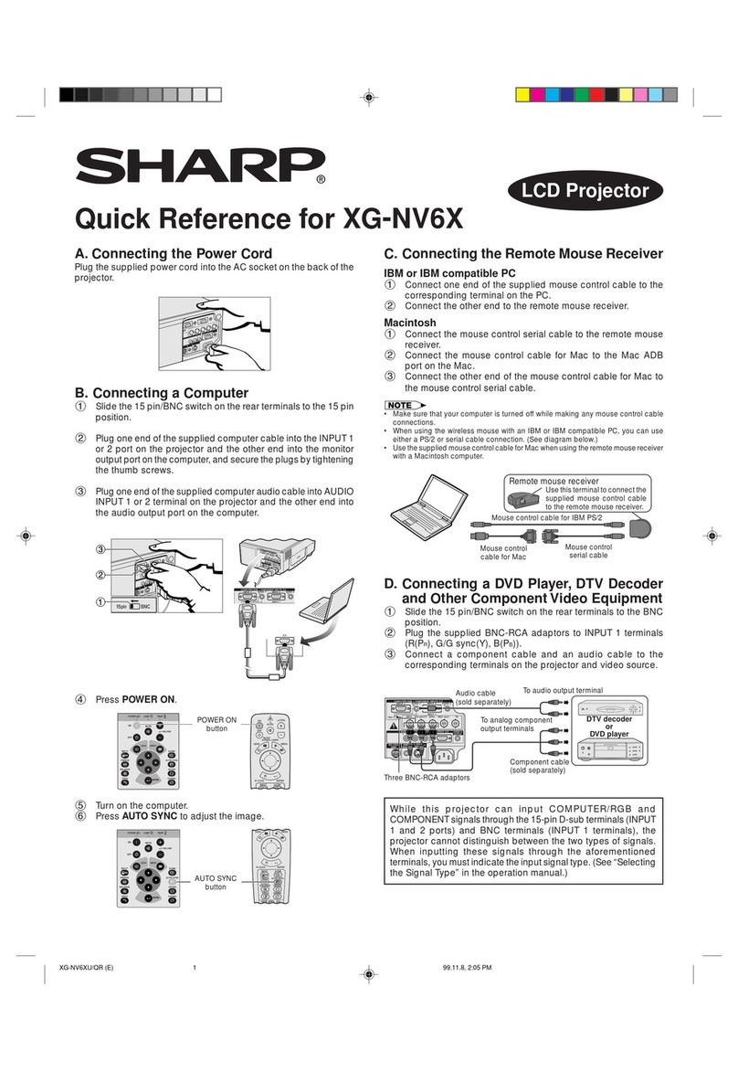 Sharp Notevision XG-NV6XU User manual