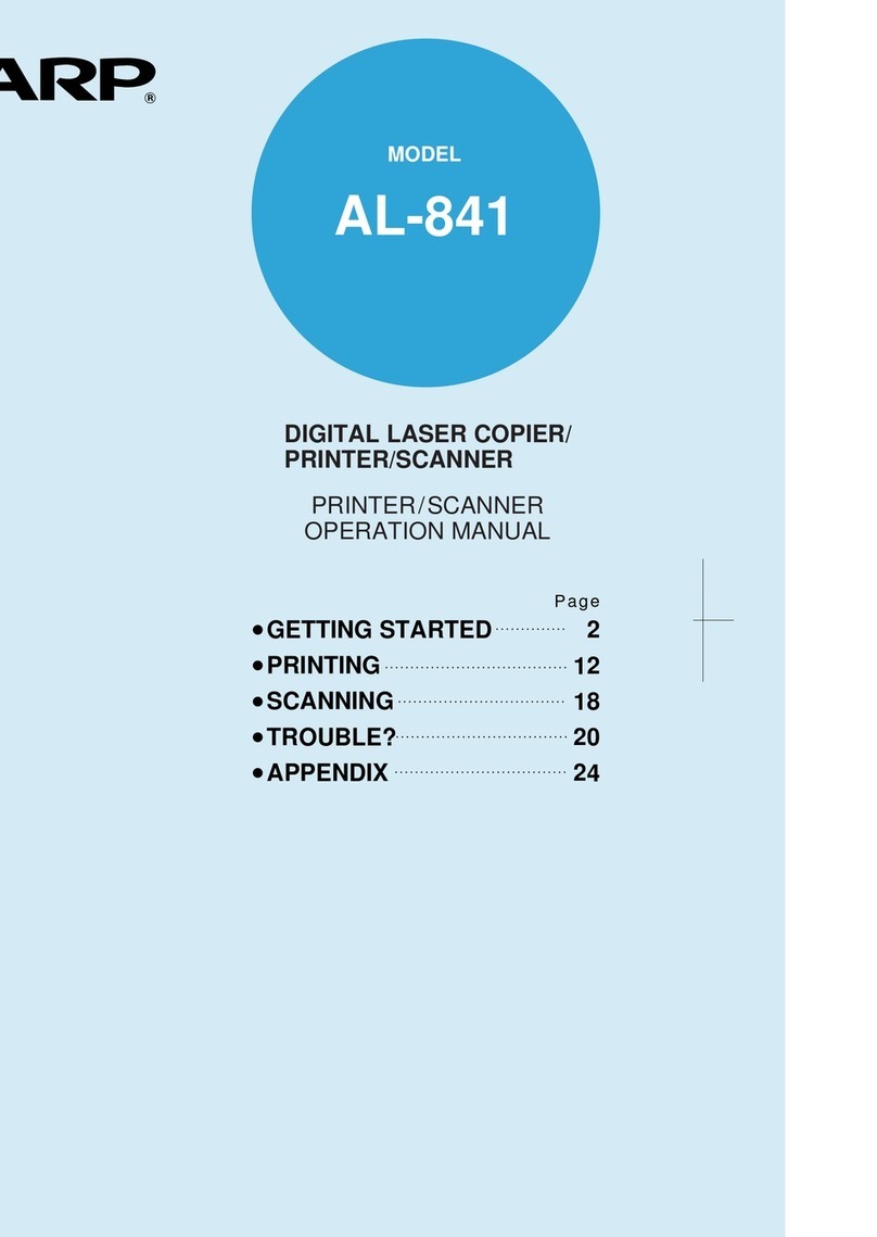 Sharp AL-841 User manual Sharp AL-841 User manual