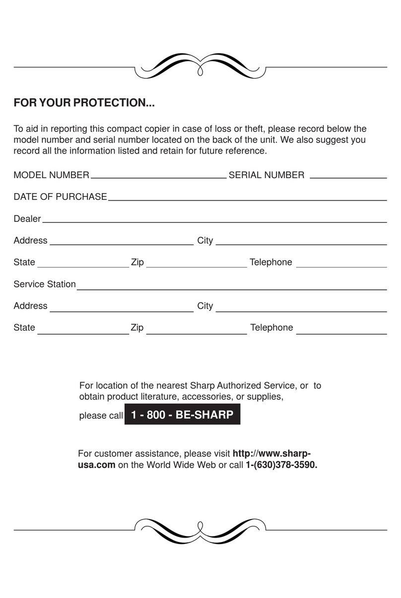 Sharp AL-1640 - B/W Laser - Copier User manual Sharp AL-1640 - B/W Laser - Copier User manual