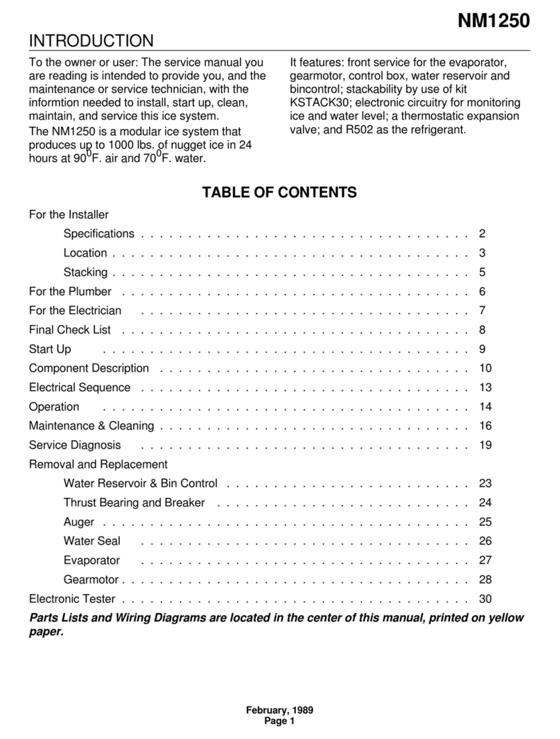 Scotsman NM1250 User manual
