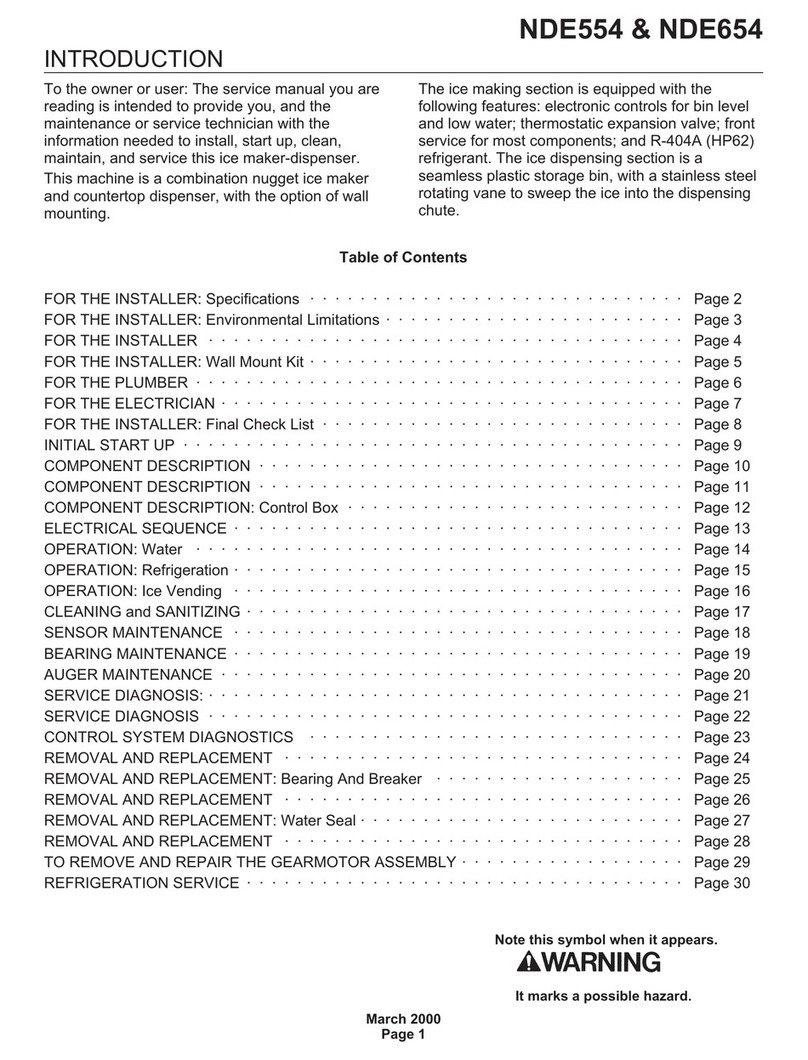 Scotsman NDE554 Service manual