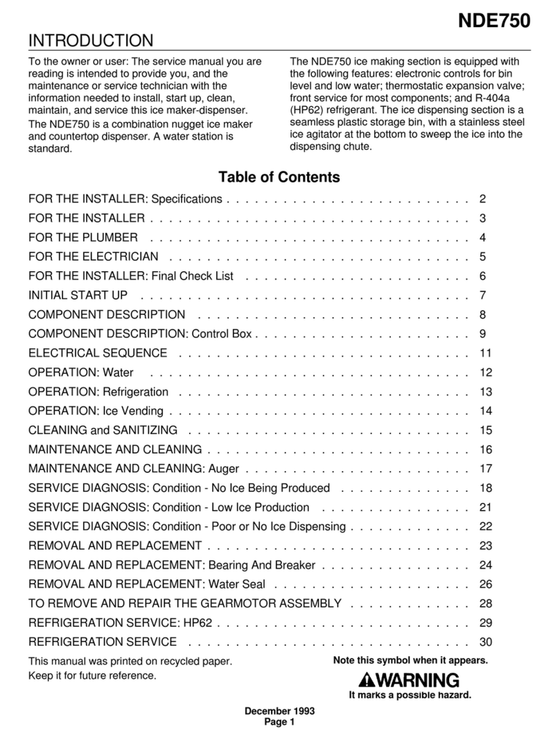 Scotsman NDE750 User manual Scotsman NDE750 User manual