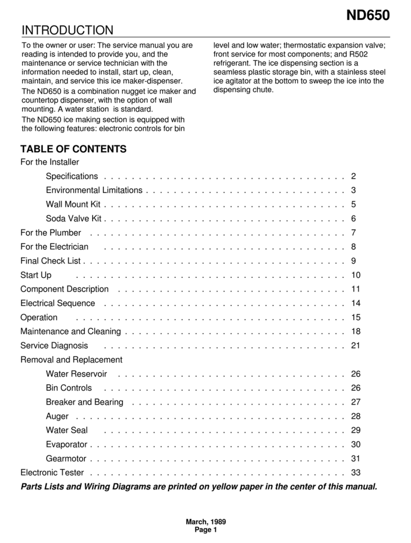 Scotsman ND650 User manual