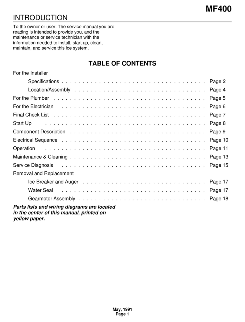 Scotsman MF400 User manual
