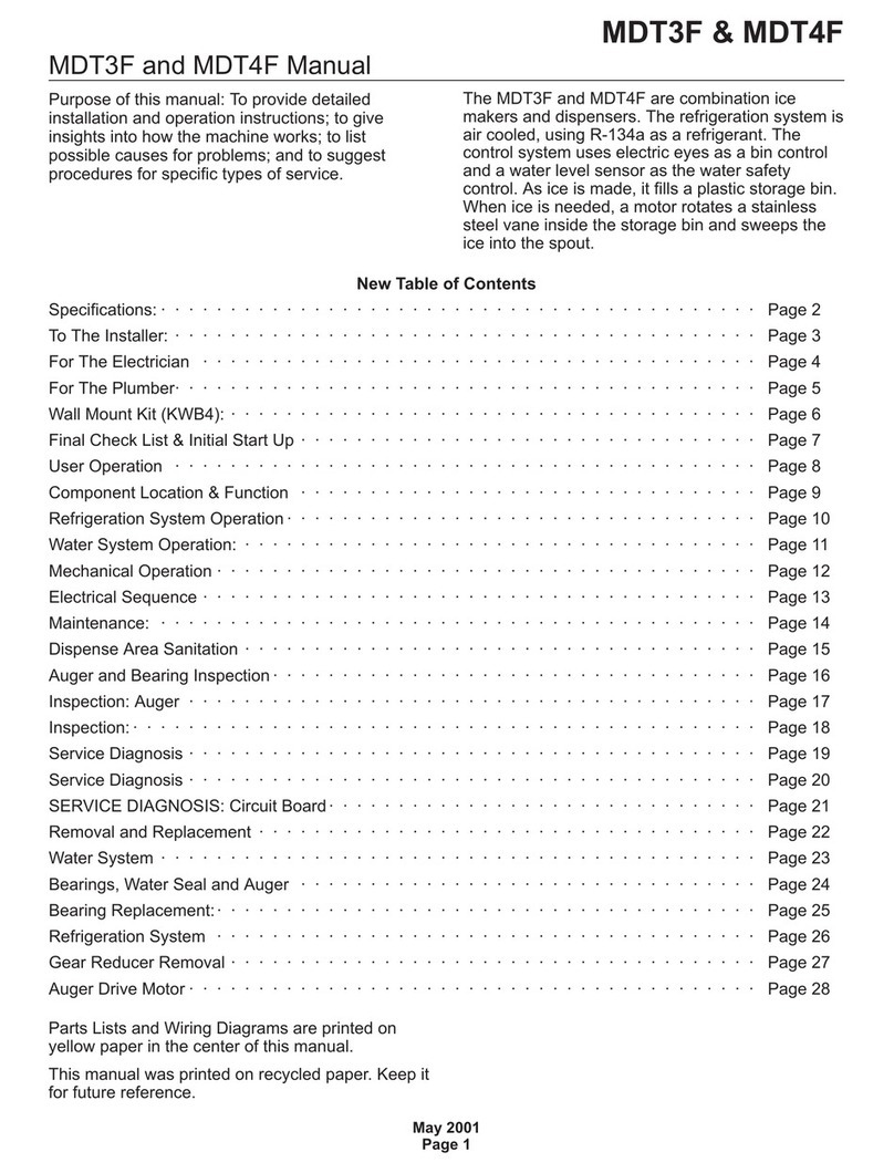 Scotsman MDT4F12 User manual