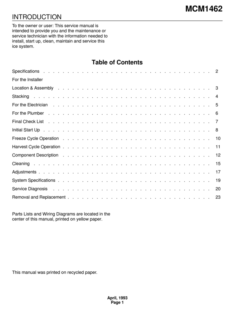 Scotsman MCM1462 User manual