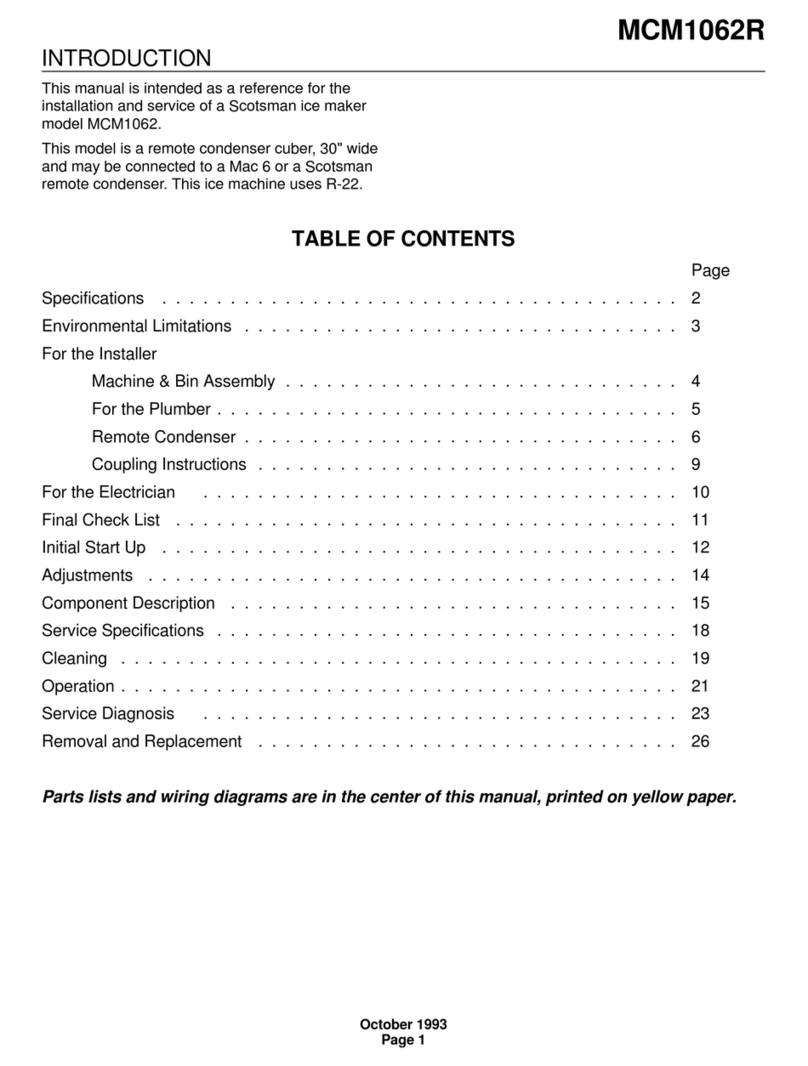 Scotsman MCM1062 User manual