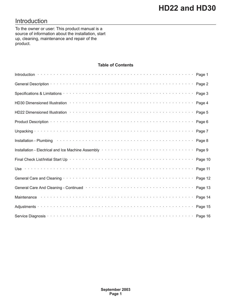 Scotsman iceValet HD22 User manual