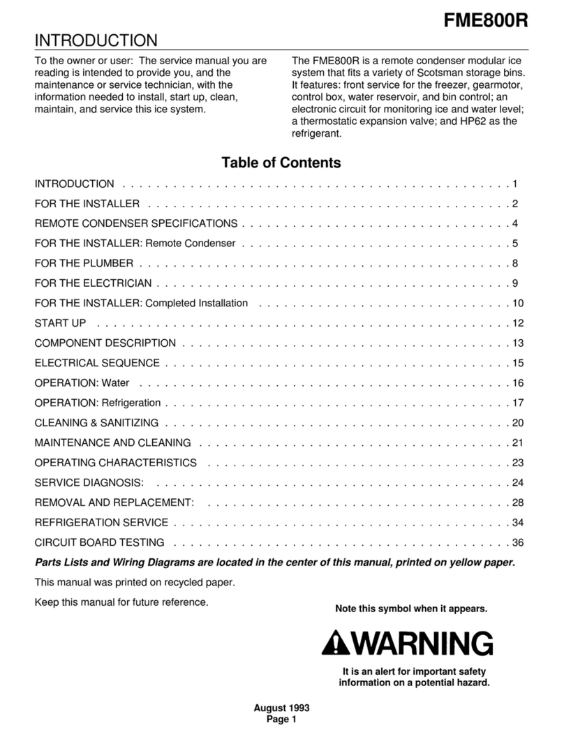 Scotsman FME800R User manual