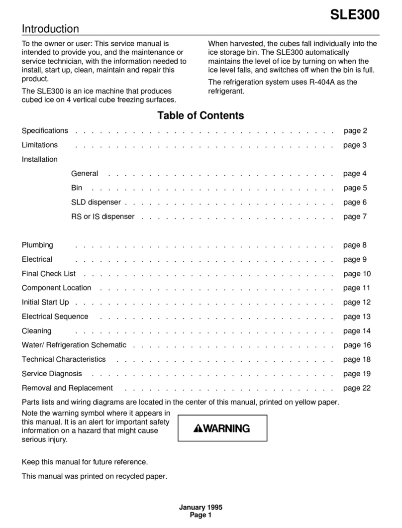 Scotsman SLE300 User manual