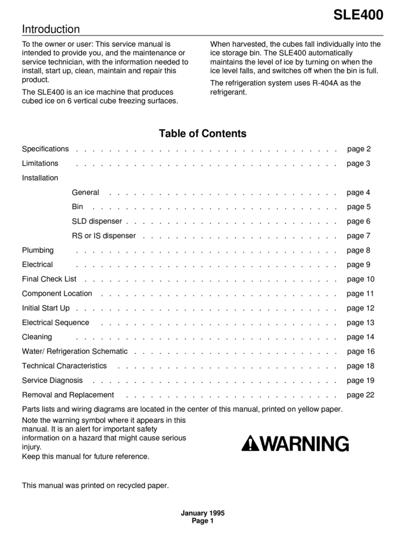 Scotsman SLE400 User manual