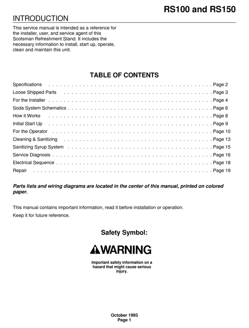 Scotsman RS100 User manual