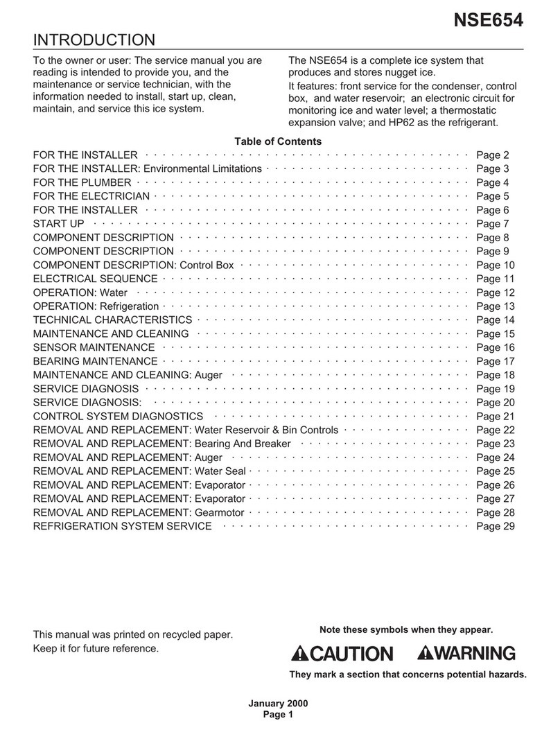 Scotsman NSE654 User manual