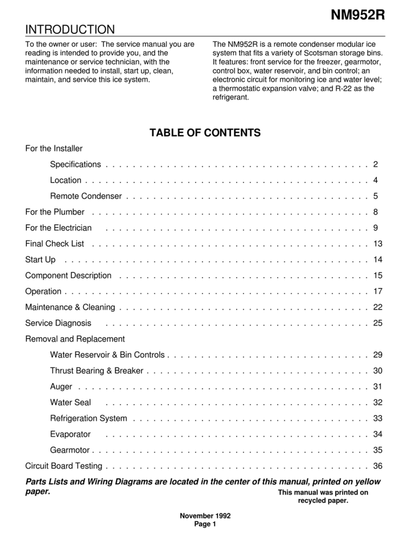 Scotsman NM952R User manual