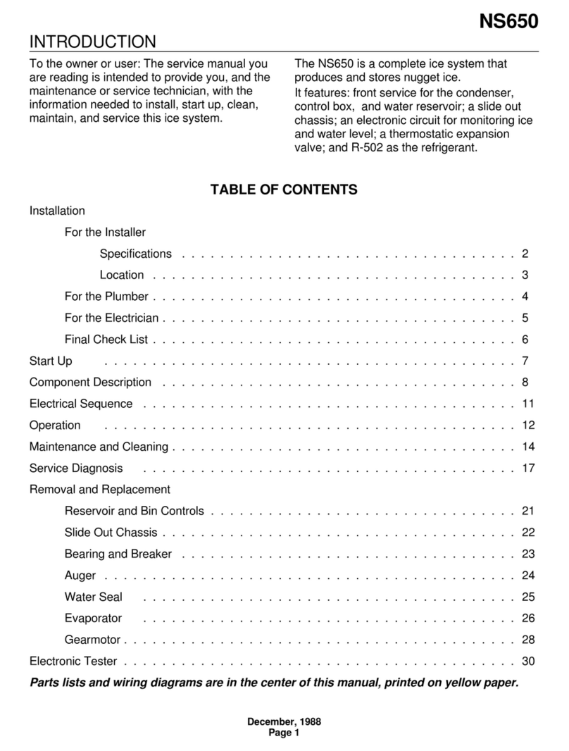Scotsman NS650 User manual