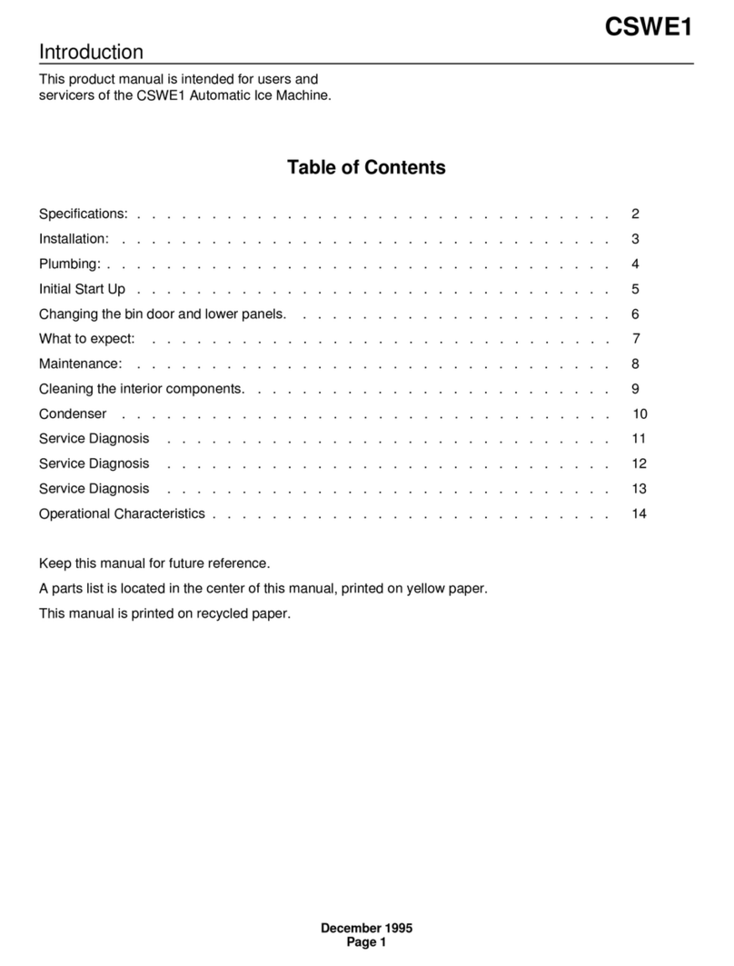 Scotsman CSWE1 User manual