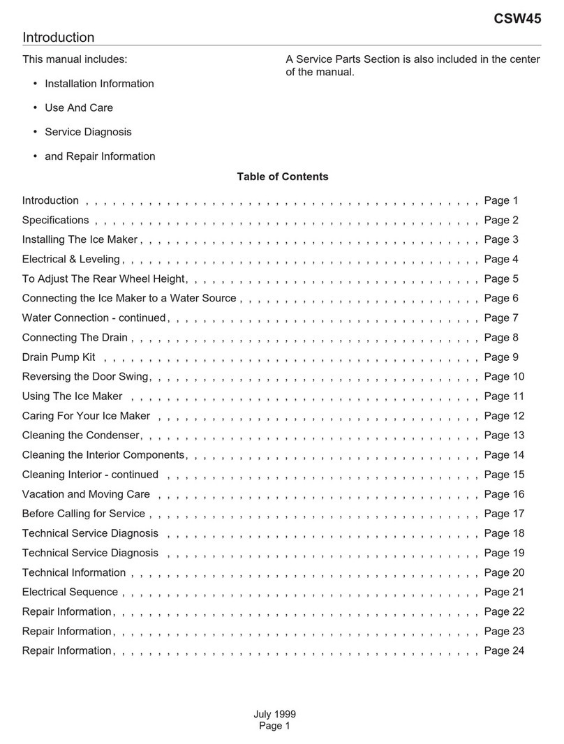 Scotsman CSW45 User manual