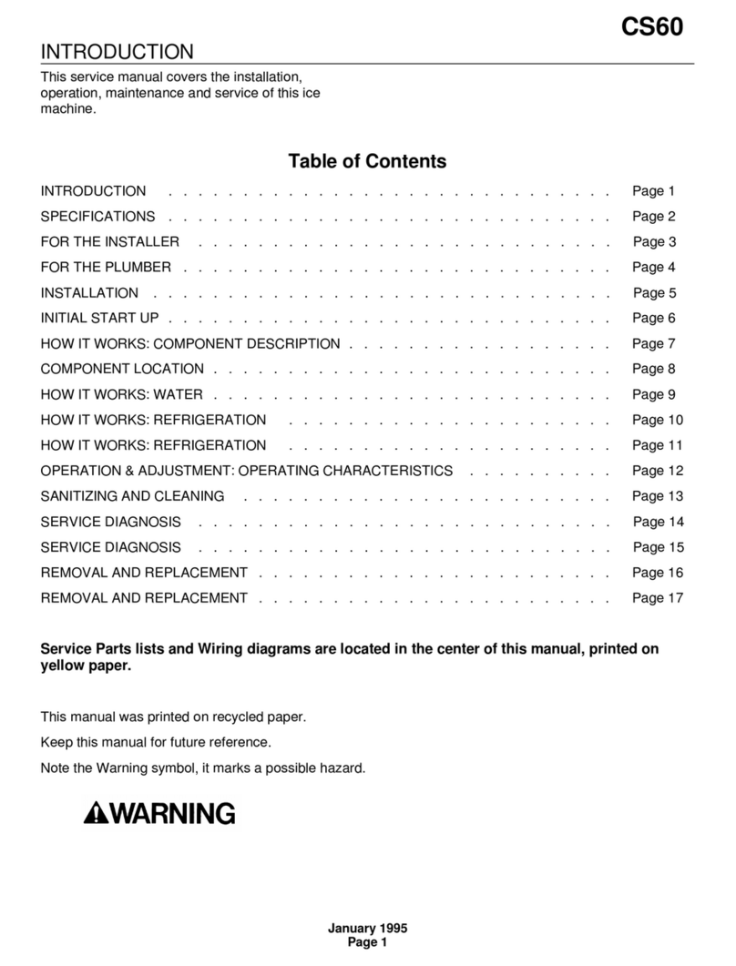 Scotsman CS60 User manual