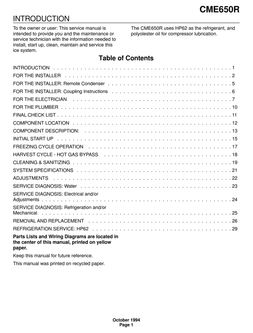 Scotsman CME650R User manual