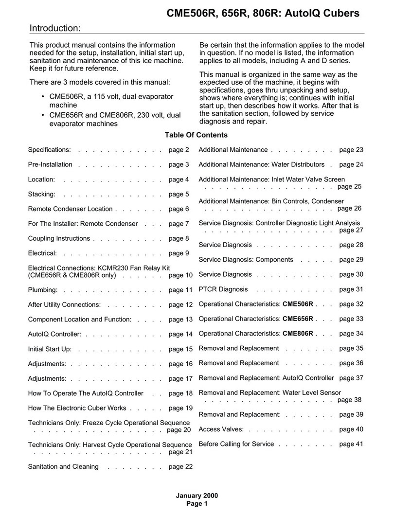 Scotsman CME506R User manual