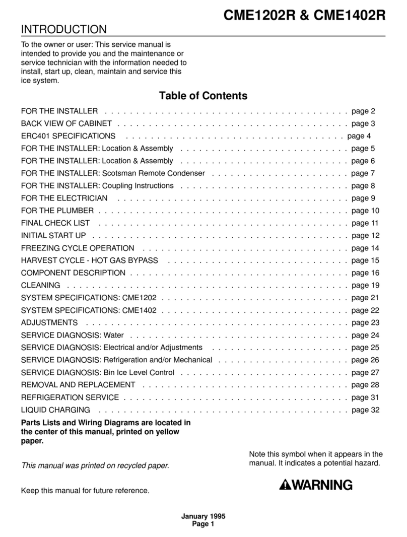 Scotsman CME1202 User manual