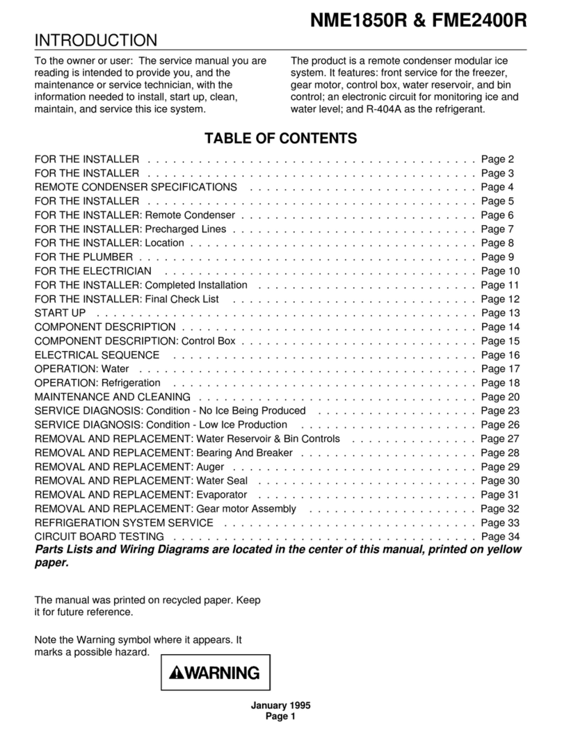 Scotsman FME2400R User manual