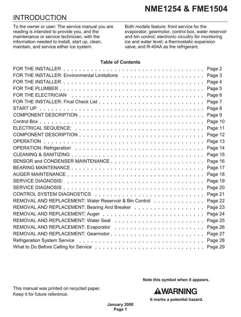 Scotsman FME1504 User manual