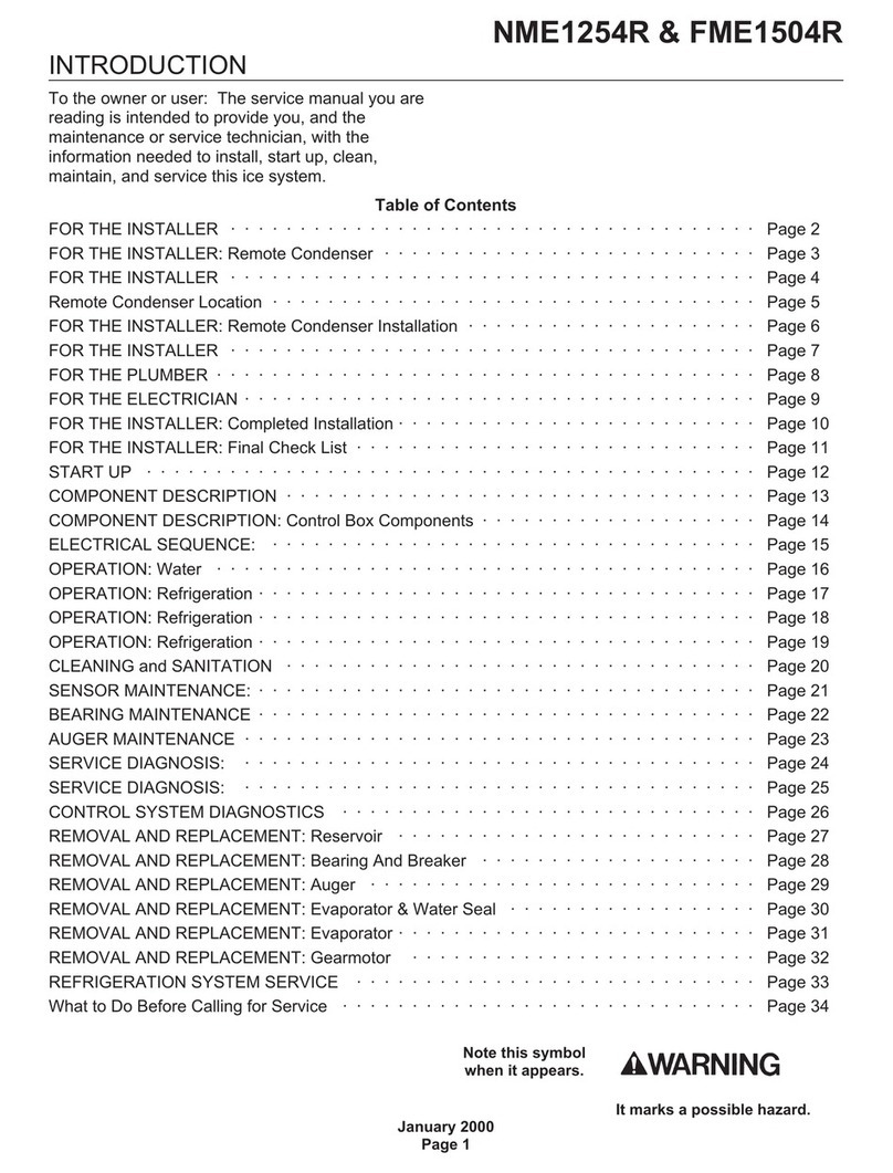 Scotsman FME1504R User manual