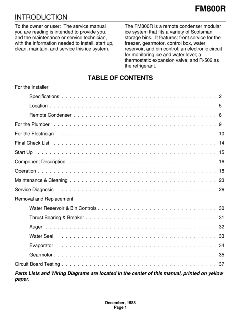 Scotsman FM800R User manual