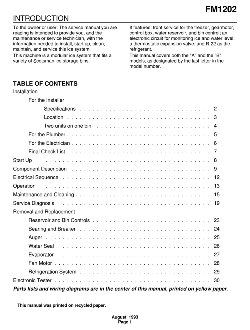 Scotsman FM1202 User manual
