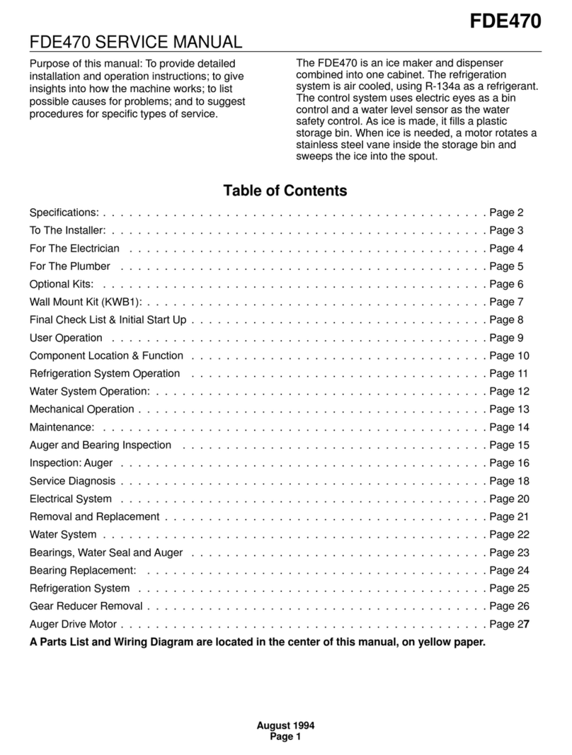 Scotsman FDE470 User manual