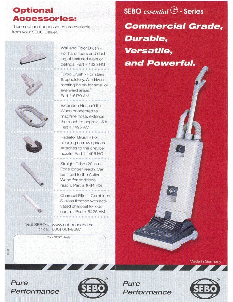 Sebo essential G-Series Technical data