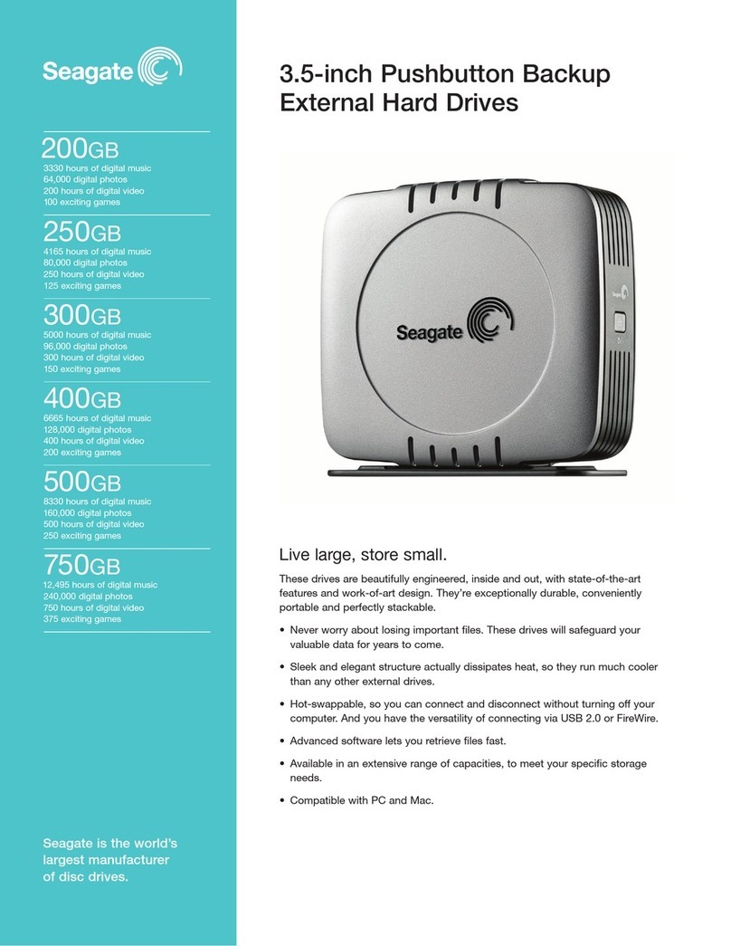 Seagate 3.5-inch Pushbutton Backup External Hard... User manual