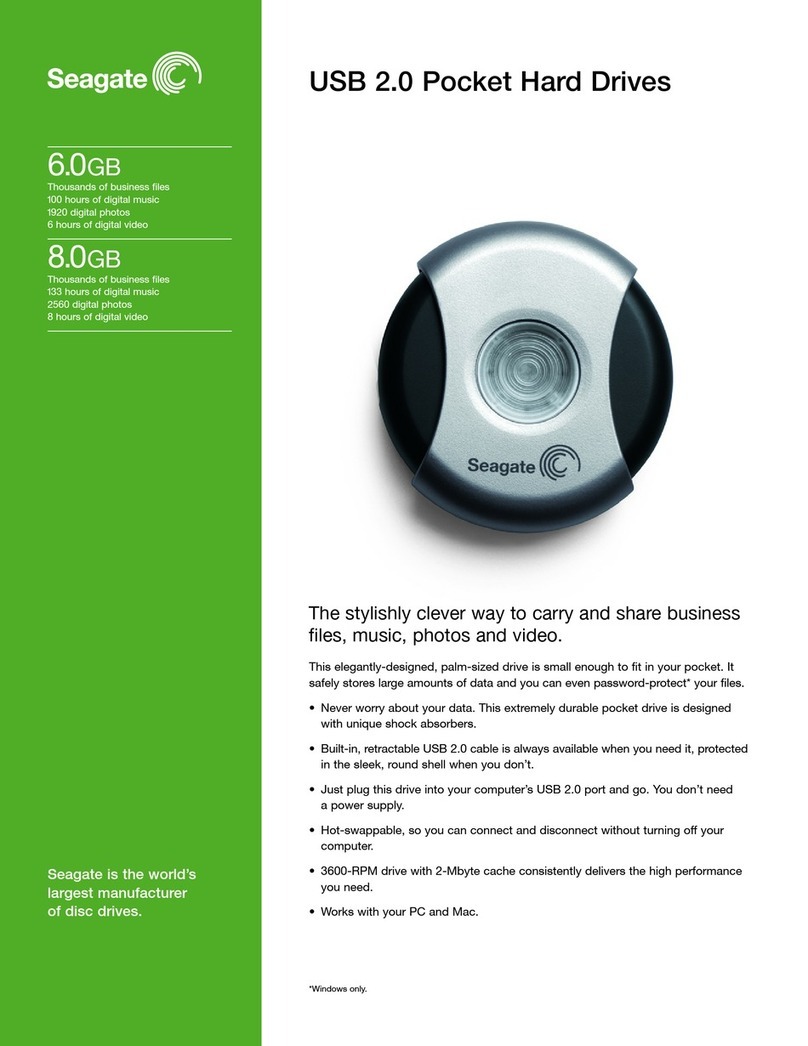 Seagate Pocket Hard Drive USB 2.0 5GB User manual