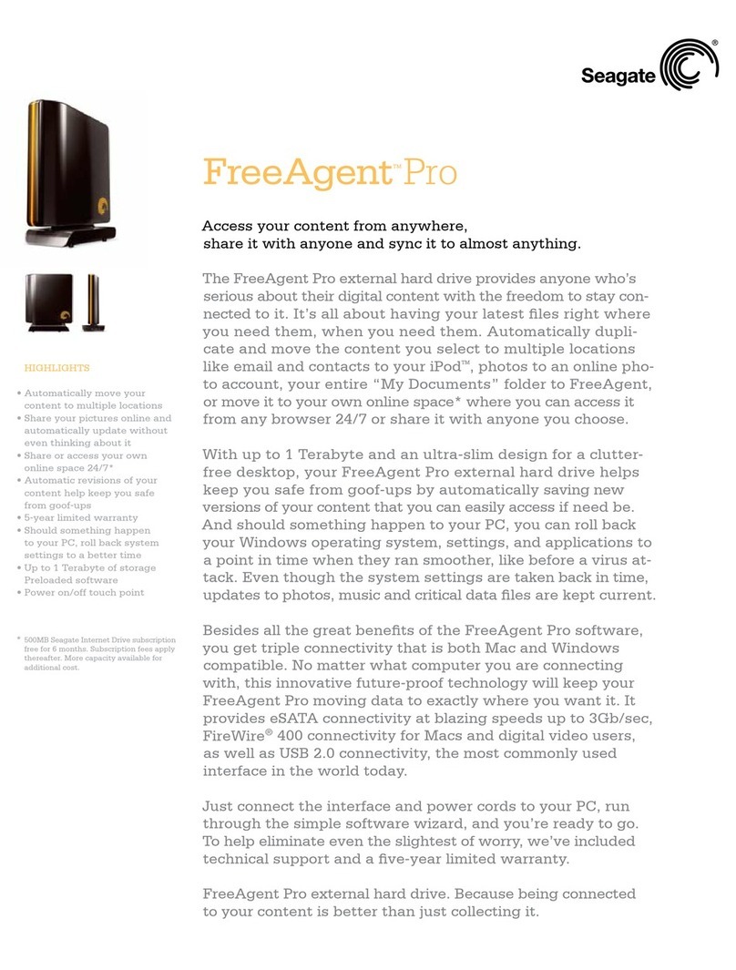 Seagate FreeAgent Pro User manual