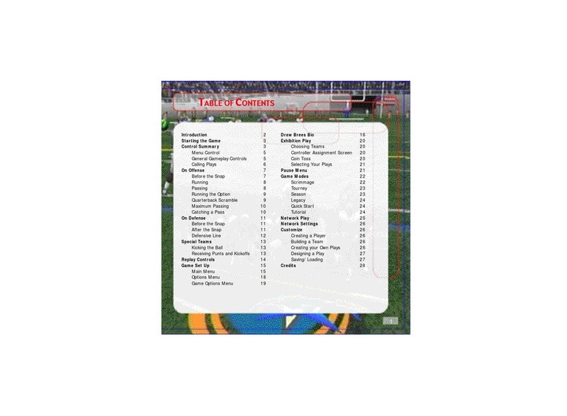 Sega NCAA Football 2K2 User manual