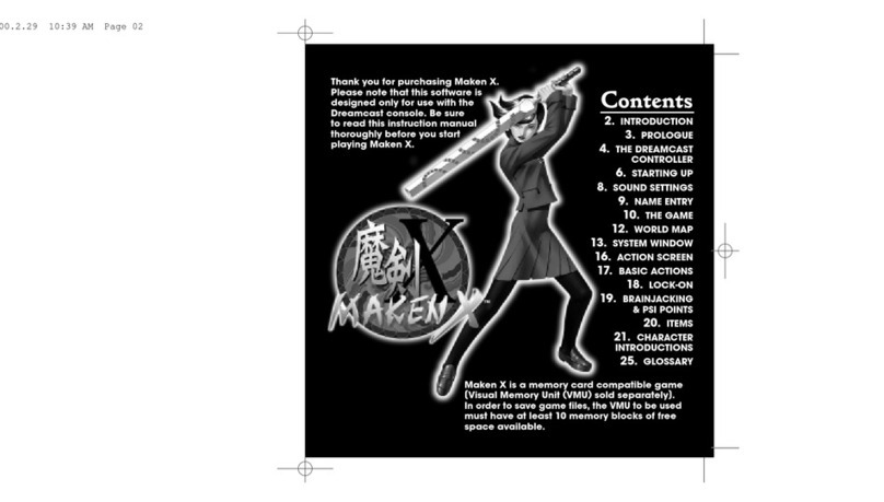 Sega Maken X User manual