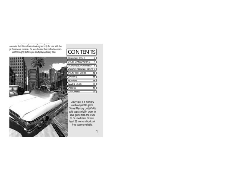 Sega Crazy Taxi User manual