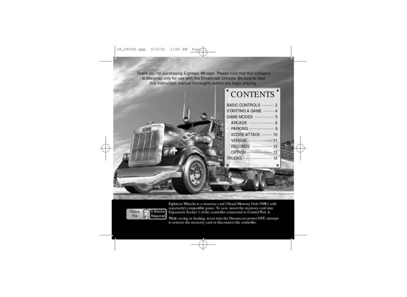 Sega 18 Wheeler User manual
