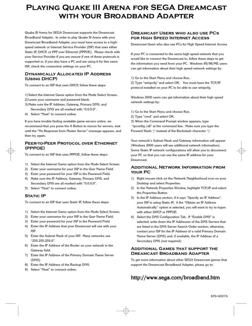 Sega Dreamcast user guide