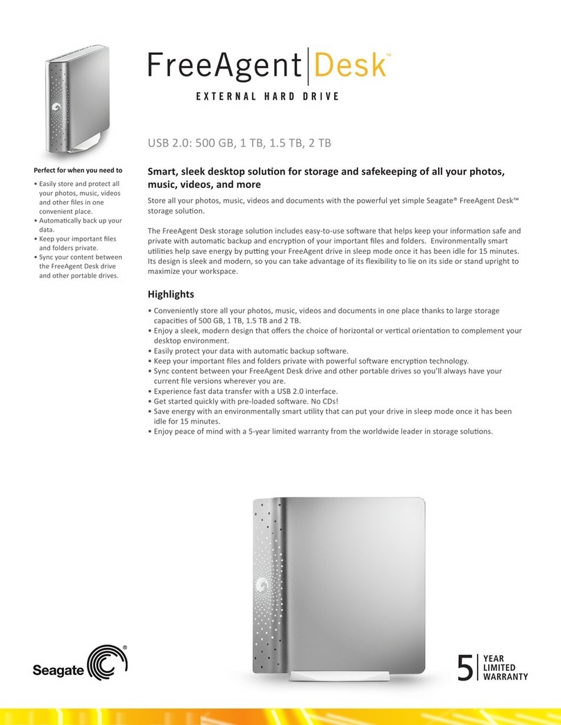 Seagate FreeAgent Desktop 750GB User manual Seagate FreeAgent Desktop 750GB User manual