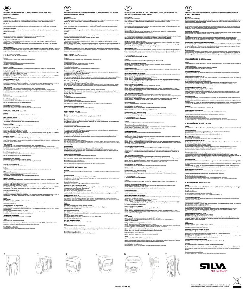 Silva Pedometer Alarm User manual
